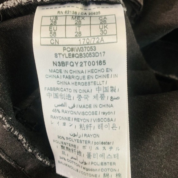 Womens Guess Black Stretch Straight Leg Denim Jeans Size 28 W 30 L 28 - Picture 9 of 11